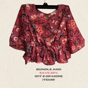 🌸 Adorable GB Girls Floral Top – Perfect for Your Little Fashionista! 🌸